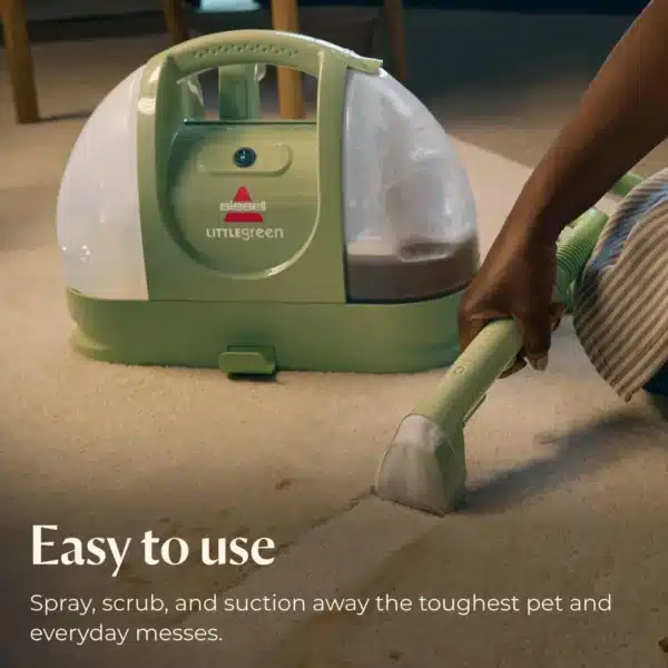 BISSELL Little Green Multi-Purpose Portable Carpet and Upholstery Cleaner – compact, powerful cleaning tool for removing stains, dirt, and pet messes from carpets and furniture.