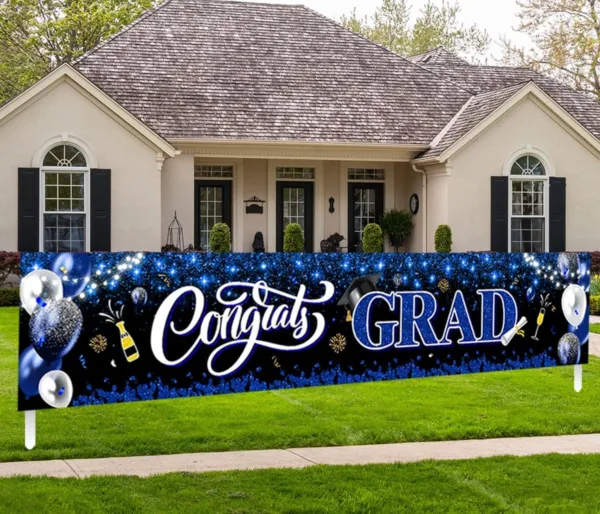 2025 Graduation Decorations-Congrats Grad Yard Sign Banner